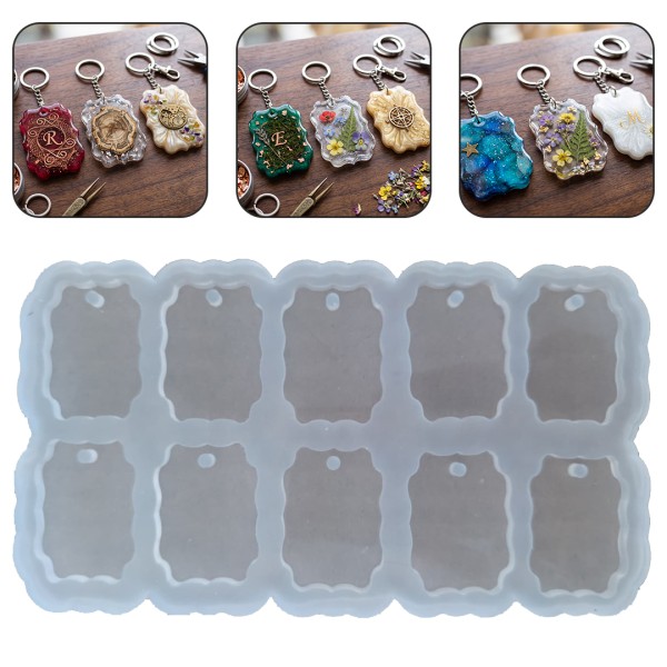 Epoksi Anahtarlık Kalıbı Osmanlı Motif Temalı Anahtarlık Kalıbı Silikon 4x2.8cm