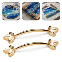 Epoksi Tepsi Yaprak Kulp Modern Kulp - Gold Epoksi Tepsi Yaprak Kulp Modern Kulp - Gold