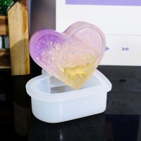 Epoksi Kalp Kartvizit ve Not Tutucu Silikon Kalıbı 5.4x4.8x2cm