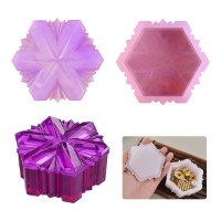 Epoksi Kar Tanesi Kalıbı Takı Kutusu Mücevher Kutusu Taş Tozu Kalıbı Silikon 9.6x8.7x3.5cm