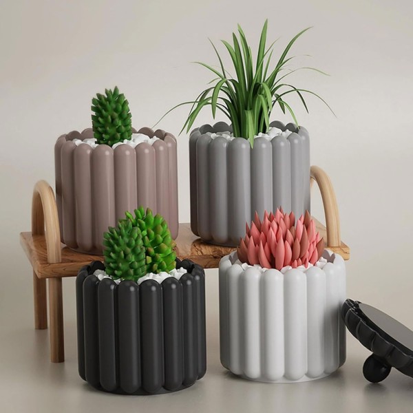 Epoksi Saksı Kalıbı Takı Kutusu Kalıbı Mücevher Kutusu Taş Tozu Kalıbı Silikon 10.4x9.1cm