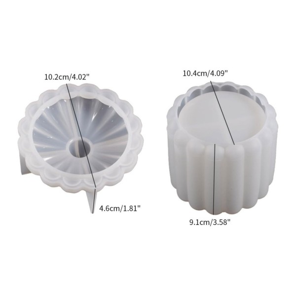 Epoksi Saksı Kalıbı Takı Kutusu Kalıbı Mücevher Kutusu Taş Tozu Kalıbı Silikon 10.4x9.1cm