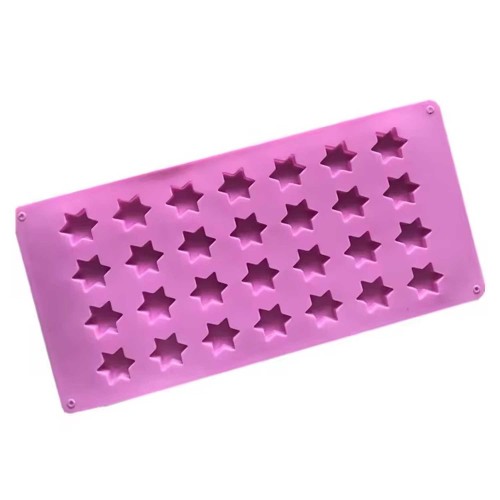 Çoklu Yıldız Çikolata Kalıbı Şeker Hamuru Yıldız Kalıbı Jelibon Yıldız Kalıbı Silikon 3.3x2.7cm