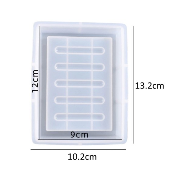 Epoksi Sabunluk Kalıbı Oluklu Dikdörtgen Sabunluk Kalıbı Taş Tozu Silikon 12x9cm Epoksi Sabunluk Kalıbı Oluklu Dikdörtgen Sabunluk Kalıbı Taş Tozu Silikon 12x9cm