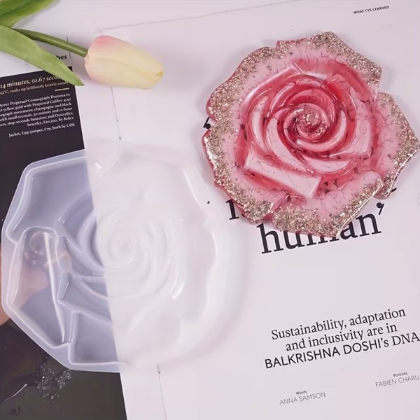 Epoksi Bardak Altı Kabartmalı Gül Desenli Bardak Altlığı Taş Tozu Kalıbı 13.5x13.1x1.2cm Epoksi Bardak Altı Kabartmalı Gül Desenli Bardak Altlığı Taş Tozu Kalıbı 13.5x13.1x1.2cm