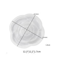 Epoksi Bardak Altı Kabartmalı Gül Desenli Bardak Altlığı Taş Tozu Kalıbı 12.3x12.2x1.7cm