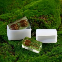 Epoksi Dikdörtgen Kalıbı Sabun Dikdörtgen Taş Tozu Kalıbı Silikon 10x6x6cm