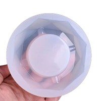 Epoksi Kristal Küllük Kalıbı Kokulu Taş Tozu Küllük Kalıbı Silikon 10x10cm