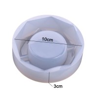 Epoksi Kristal Küllük Kalıbı Kokulu Taş Tozu Küllük Kalıbı Silikon 10x10cm