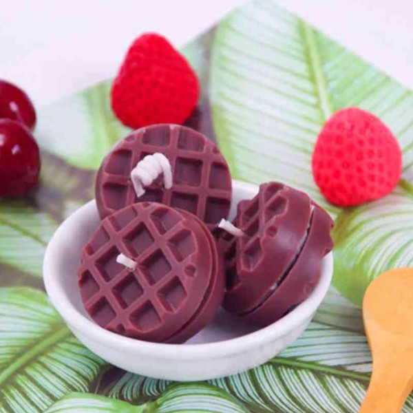Mini Waffle Pişirme Yuvarlak Bisküvi Çikolata Kafes Bisküvi Silikon Kalıbı GT8098