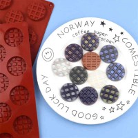 Mini Waffle Pişirme Yuvarlak Bisküvi Çikolata Kafes Bisküvi Silikon Kalıbı GT8098