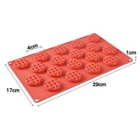 Mini Waffle Pişirme Yuvarlak Bisküvi Çikolata Kafes Bisküvi Silikon Kalıbı GT8098