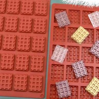 Mini Waffle Pişirme Dikdörtgen Bisküvi Çikolata Kafes Bisküvi Silikon Kalıbı GT8075 Mini Waffle Pişirme Dikdörtgen Bisküvi Çikolata Kafes Bisküvi Silikon Kalıbı GT8075