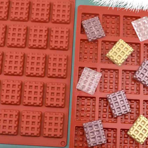 Mini Waffle Pişirme Dikdörtgen Bisküvi Çikolata Kafes Bisküvi Silikon Kalıbı GT8075 Mini Waffle Pişirme Dikdörtgen Bisküvi Çikolata Kafes Bisküvi Silikon Kalıbı GT8075