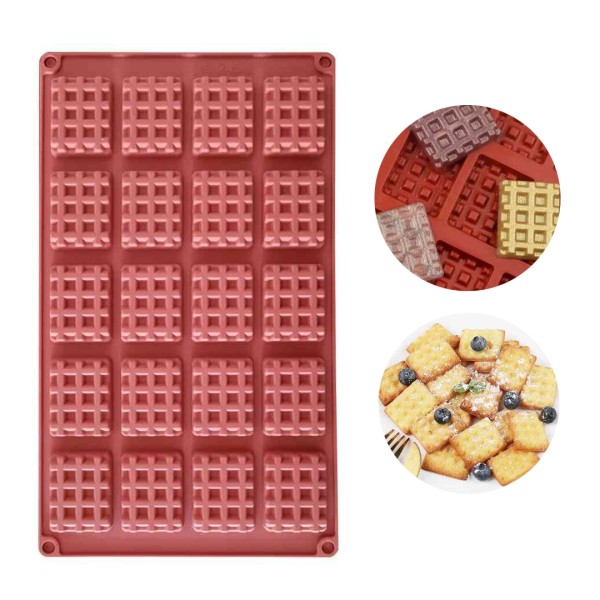 Mini Waffle Pişirme Dikdörtgen Bisküvi Çikolata Kafes Bisküvi Silikon Kalıbı GT8075 Mini Waffle Pişirme Dikdörtgen Bisküvi Çikolata Kafes Bisküvi Silikon Kalıbı GT8075
