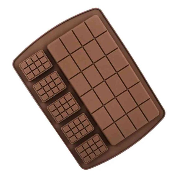 Çikolata Kalıbı Tablet Dikdörtgen Waffle Kalıbı Silikon Kalıbı GT1222