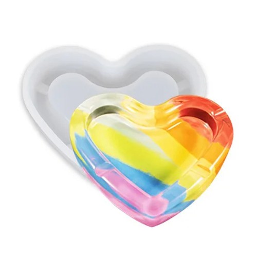 Epoksi Kalp Küllük Silikon Kalıbı GT6575