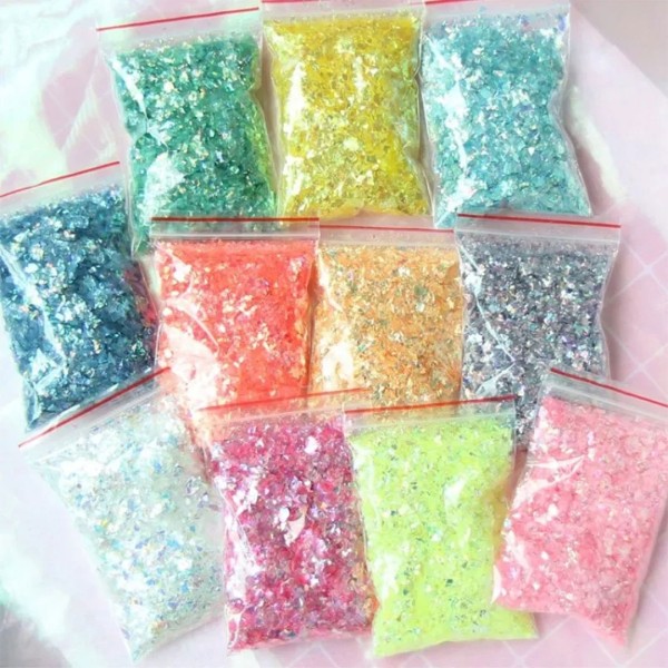 Epoksi Glitter Parçalı Janjanlı Pembe 5gr