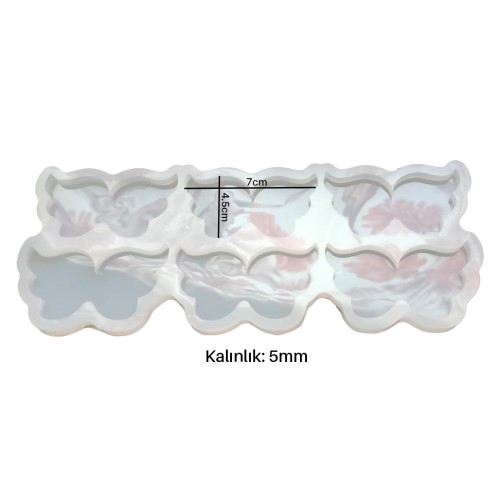 Epoksi Çoklu Melek Kanadı Anahtarlık Kalıbı Silikon EM324