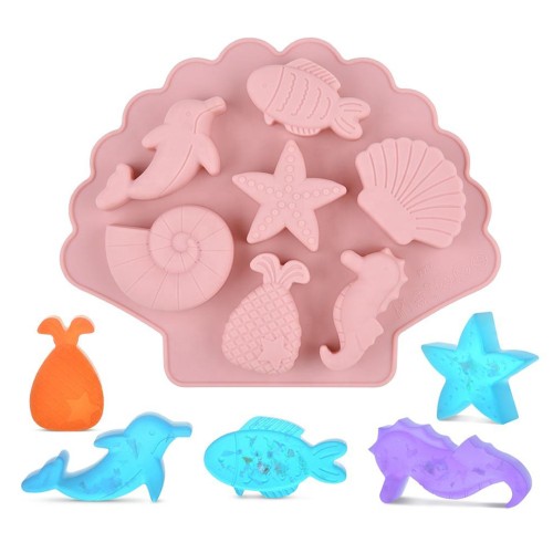 Epoksi Deniz Canlıları Deniz Kabuğu Kalıbı Jelibon Kalıbı Taş Tozu Silikon Kalıbı GT158