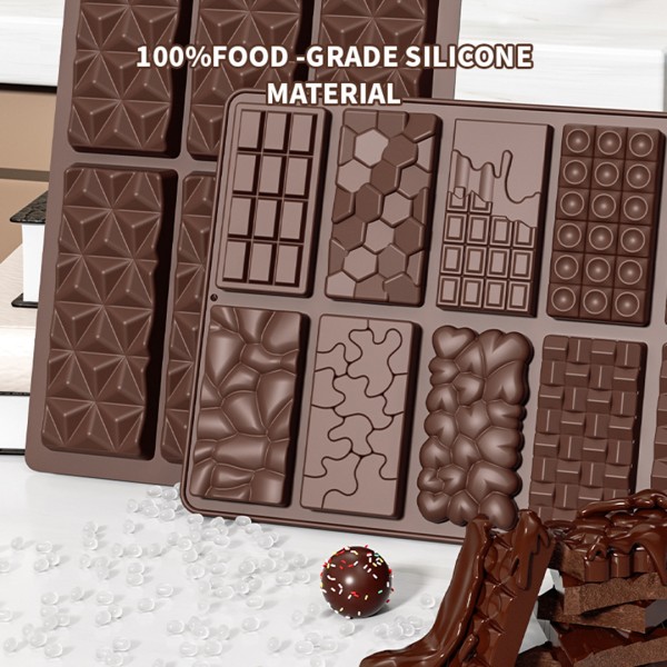 Çikolata Dubai Kalıbı Büyük Boy Tablet Çikolata Desenli Çikolata Tablet Silikon Kalıbı GT507