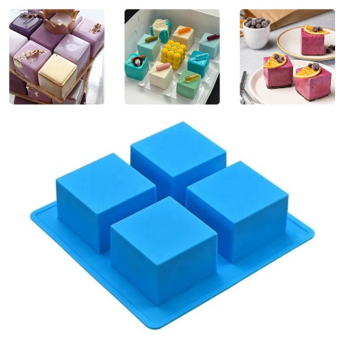 Kare Sabun Kalıbı Kare Çikolata Kalıbı Kek Taş Tozu Kalıbı Silikon GT044