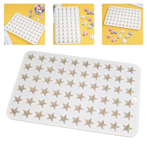 Çikolata Yıldız Kalıbı Sugarcraft Şekerleme Jelibon Kalıbı Silikon Kalıbı GT1611