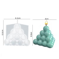 Epoksi Üçgen Bubble Mum Kalıbı Sabun Kalıbı Silikon GT9617
