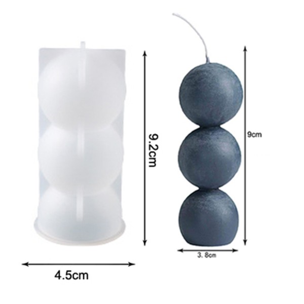 Epoksi Dikey Bubble Mum Kalıbı Sabun Kalıbı Silikon GT9619