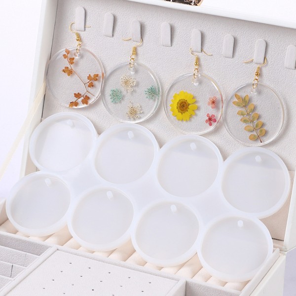 Epoksi Çoklu Yuvarlak Daire Delikli Anahtarlık Kolye Kalıbı Silikon 5x5cm GT9561 Epoksi Çoklu Yuvarlak Daire Delikli Anahtarlık Kolye Kalıbı Silikon 5x5cm GT9561