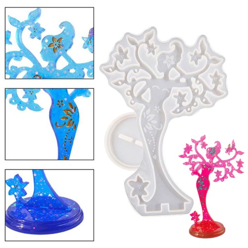 Epoksi Peri Kızı Takı Standı Takı Askılık Standı Masa Süsü Kalıbı Silikon GT9269