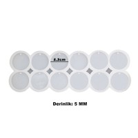 Epoksi Çoklu Yuvarlak Daire Delikli Anahtarlık Kalıbı Silikon 5.3x5.3cm EM379 Epoksi Çoklu Yuvarlak Daire Delikli Anahtarlık Kalıbı Silikon 5.3x5.3cm EM379