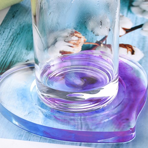 Epoksi Kalp Bardak Altlığı Kalıbı Silikon GT9539