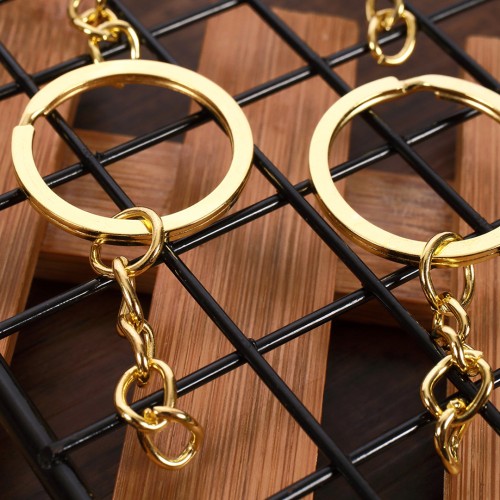Anahtarlık Halkası Zincirli Klips Gold 10 Adet