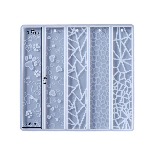 Epoksi Çoklu Desenli Kitap Ayracı Silikon Kalıbı GT-9331