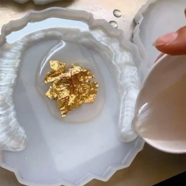 Epoksi Yaprak Varak Altın Hobi Ahşap Yaprak Varak Gold - 5 Sayfa