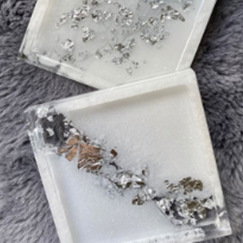 Epoksi Yaprak Varak Gümüş Hobi Ahşap Yaprak Varak Gümüş - 5 Sayfa