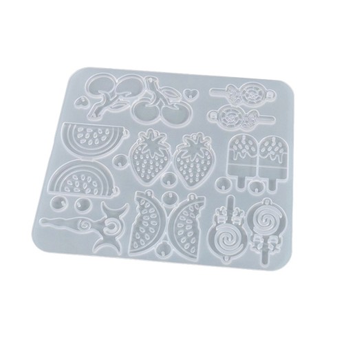 Epoksi Meyveler Çilek Karpuz Şekerleme Yılbaşı Figür Silikon Kalıbı