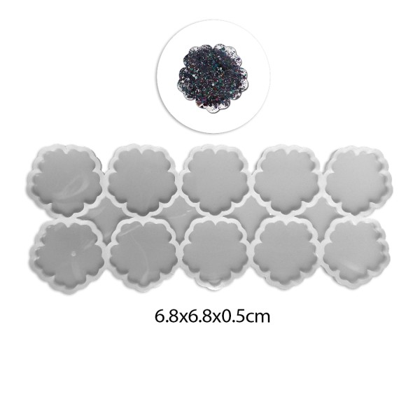 Epoksi Çoklu Papatya Magnet Silikon Kalıbı EM234 Epoksi Çoklu Papatya Magnet Silikon Kalıbı EM234