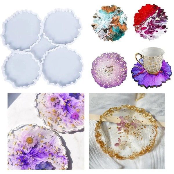 Epoksi Çoklu Tırtıklı Magnet Bardak Altlığı Silikon Kalıbı GT-9365