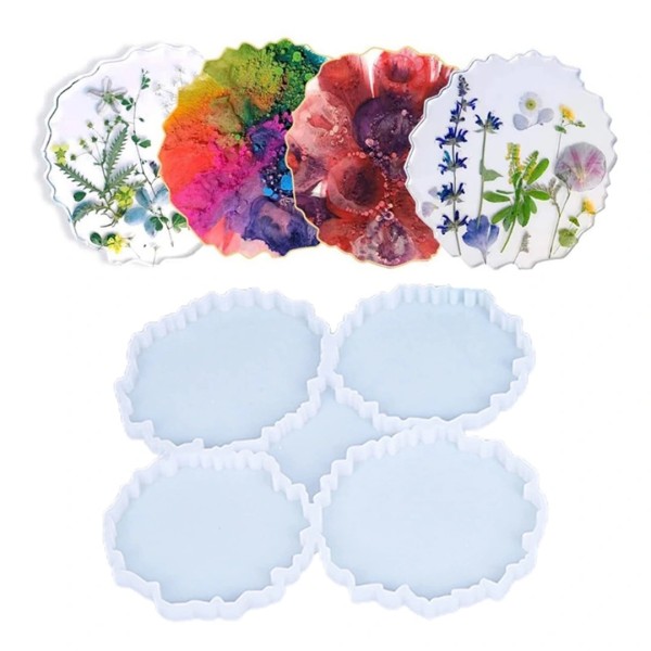 Epoksi Çoklu Tırtıklı Magnet Bardak Altlığı Silikon Kalıbı GT-9365