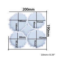 Epoksi Çoklu Tırtıklı Magnet Bardak Altlığı Silikon Kalıbı GT-9365