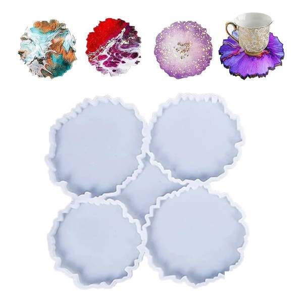 Epoksi Çoklu Tırtıklı Magnet Bardak Altlığı Silikon Kalıbı GT-9365