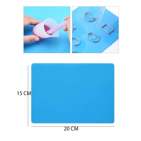 Epoksi Masa Koruyucu Silikon Pedi Silikon Çalışma Matı 20x15cm GT-9447 Epoksi Masa Koruyucu Silikon Pedi Silikon Çalışma Matı 20x15cm GT-9447